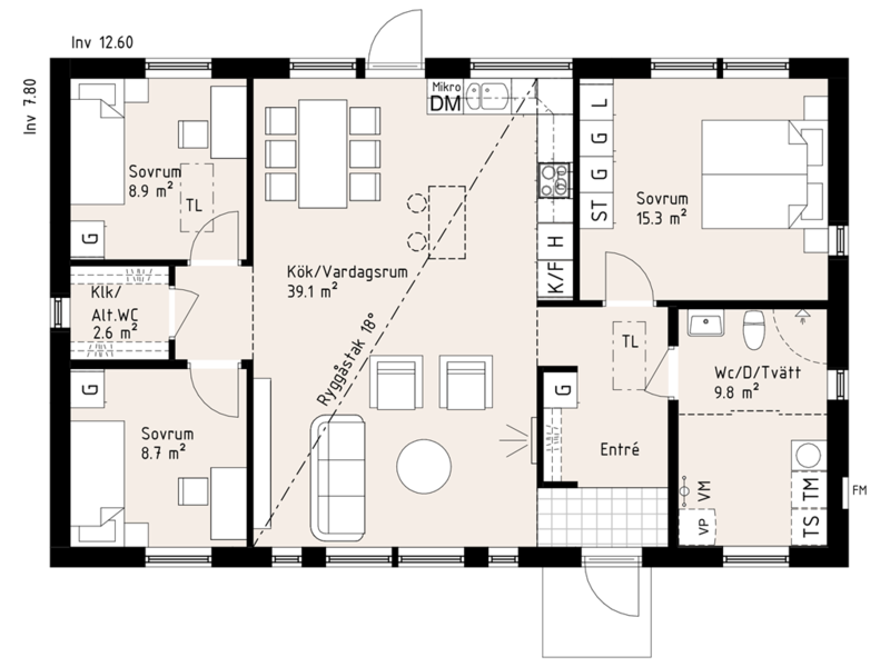 Каркасный дом 12,6х7,8 м - Изображение #2, Объявление #1751213